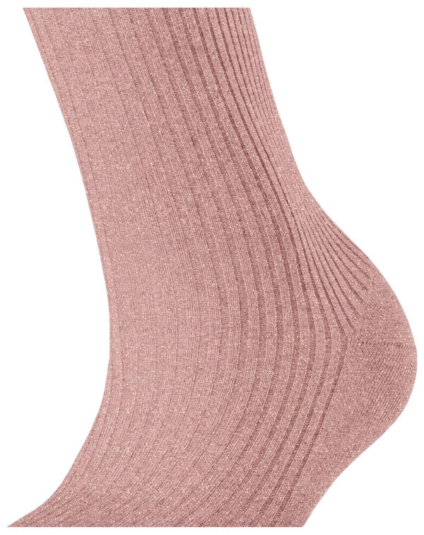 Falke Pink Shiny Rib Socks