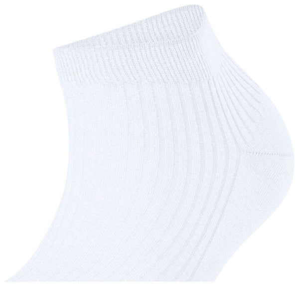 Falke White Shiny Rib Sneaker Socks