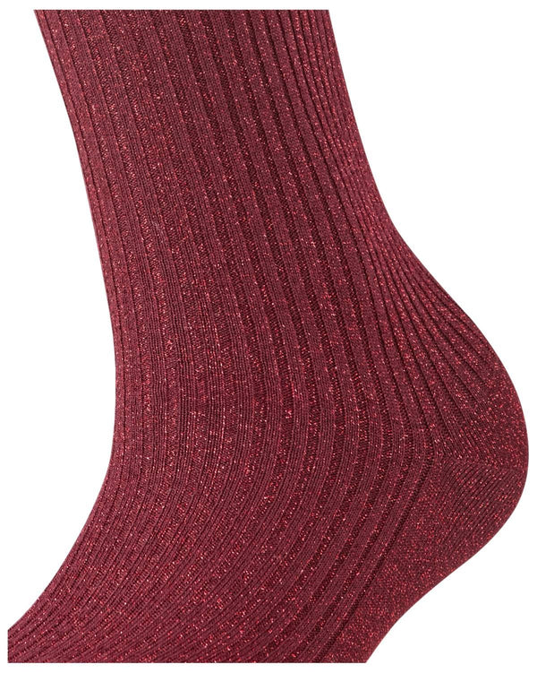 Falke Brown Shiny Rib Socks