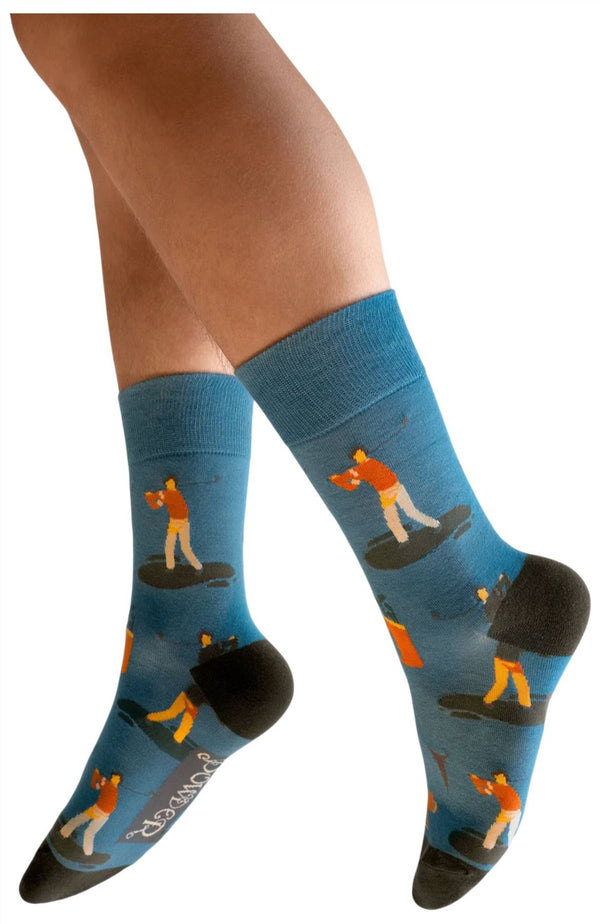 Powder Blue Golfing Socks