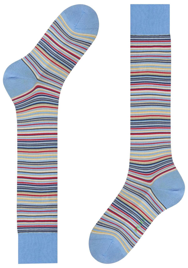 Falke Blue Microblock Knee High Socks