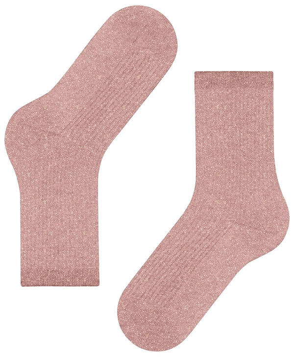 Falke Pink Shiny Rib Socks