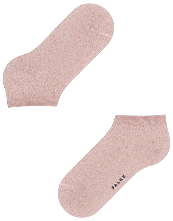 Falke Pink Shiny Rib Sneaker Socks