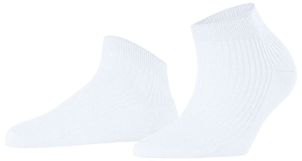 Falke White Shiny Rib Sneaker Socks