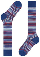 Falke Blue Microblock Knee High Socks