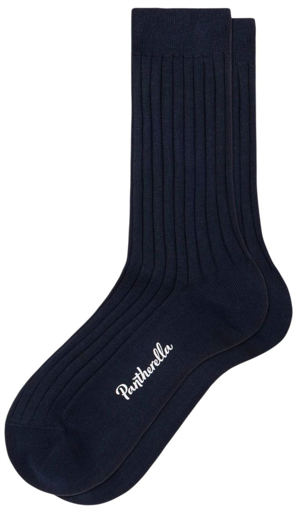 Pantherella Navy Jasmine Cotton Lisle Socks