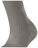 Falke Grey Shiny Rib Socks