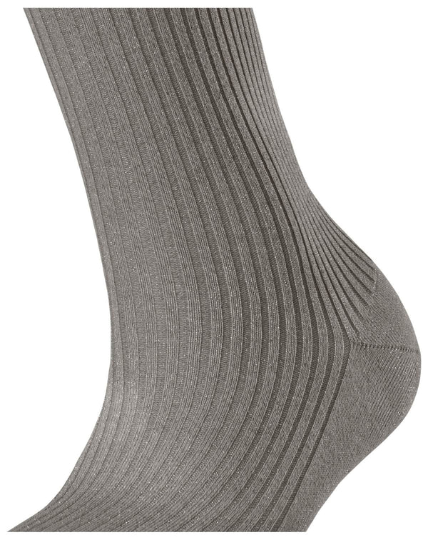 Falke Grey Shiny Rib Socks