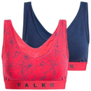 Falke Black Daily Comfort Print 2-Pack Bustier Bralette