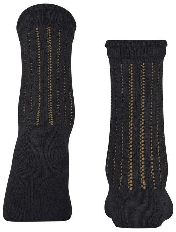 Falke Black Eyelet Socks