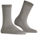 Falke Grey Shiny Rib Socks