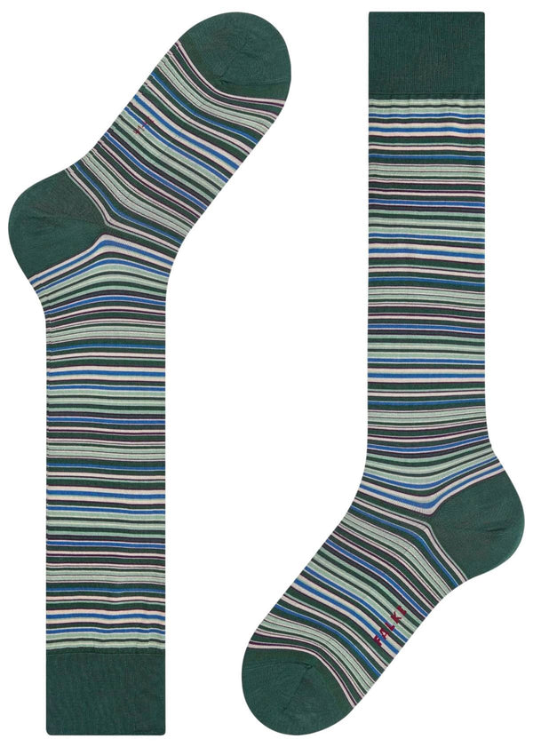 Falke Green Microblock Knee High Socks