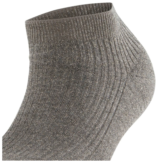 Falke Grey Shiny Rib Sneaker Socks