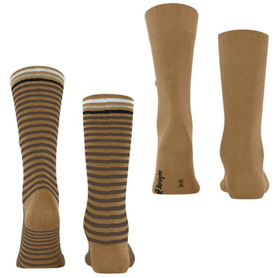 burlington-beige-everyday-stripe-2-pack-socks-34597121