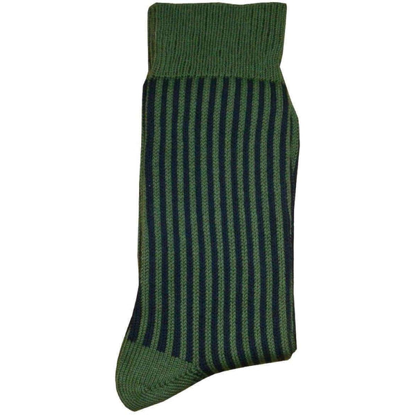 Bassin and Brown Green Vertical Striped Socks