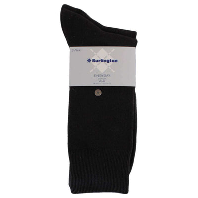 Burlington Black Everyday Combed Cotton 2 Pack Socks