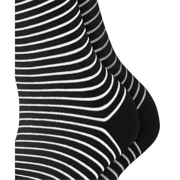 Esprit Black Fine Line 2 Pack Socks