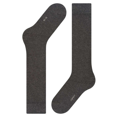Esprit Grey Basic Pure Knee High Socks