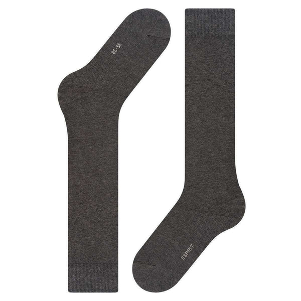 Esprit Grey Basic Pure Knee High Socks