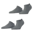 Esprit Grey Fine Dot 2 Pack Sneaker Socks