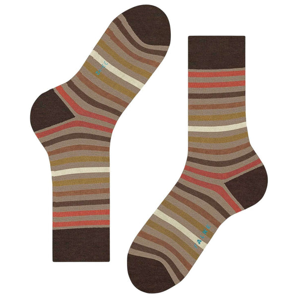 Falke Beige Tinted Stripe Socks