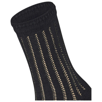 Falke Black Eyelet Socks