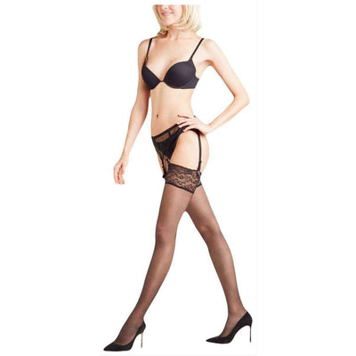 Falke Black Seidenglatt 15 Den Hold Up Transparent Stockings