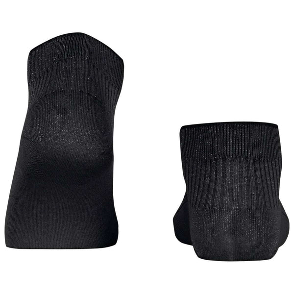 Falke Black Shiny Rib Sneaker Socks