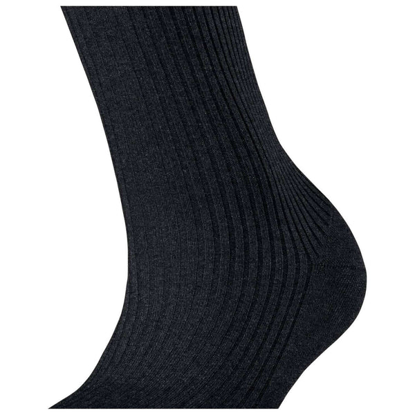 Falke Black Shiny Rib Socks