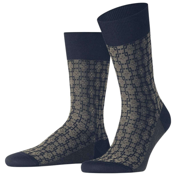Falke Blue Artwork Tie Socks
