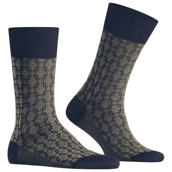 Falke Blue Artwork Tie Socks