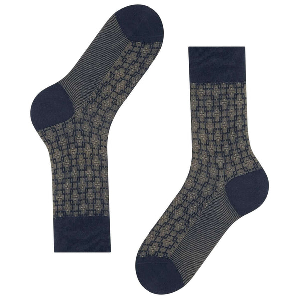 Falke Blue Artwork Tie Socks