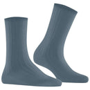 Falke Blue Cotton Rib Socks