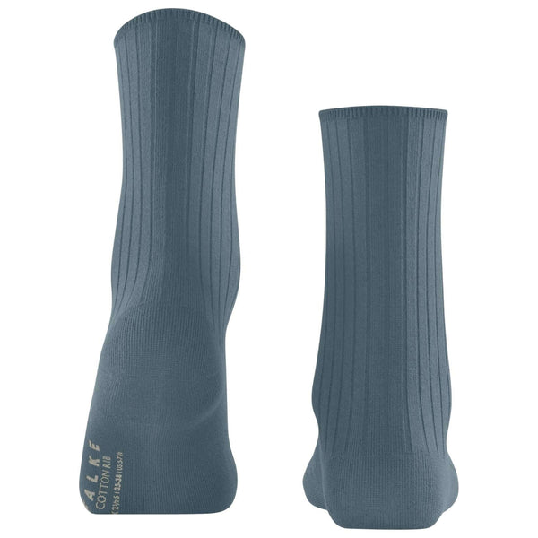 Falke Blue Cotton Rib Socks