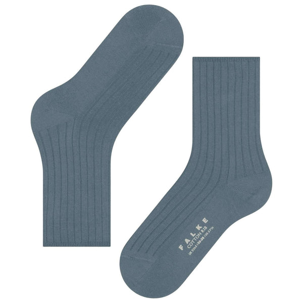 Falke Blue Cotton Rib Socks