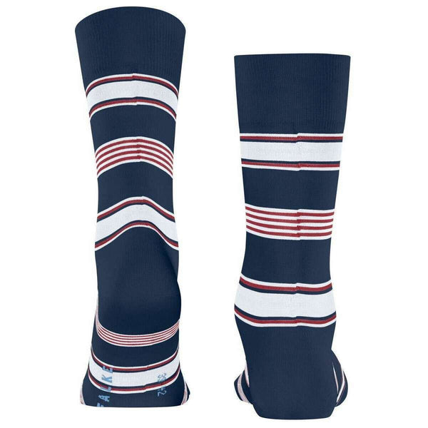 Falke Blue Marina Stripe Socks