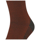 Falke Brown Airport Herringstripe Socks