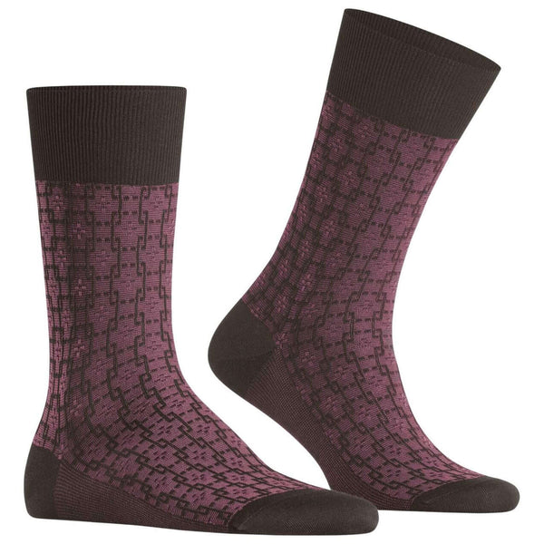 Falke Brown Artwork Tie Socks