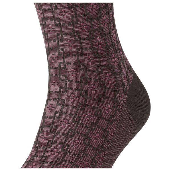 Falke Brown Artwork Tie Socks