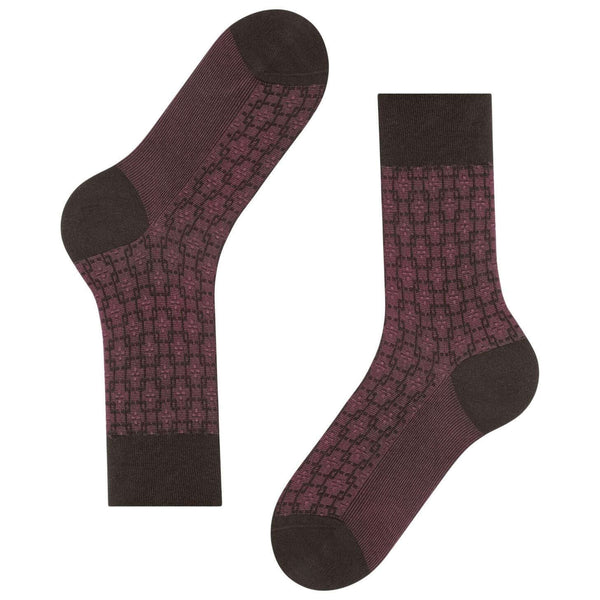 Falke Brown Artwork Tie Socks