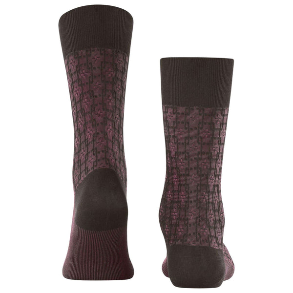 Falke Brown Artwork Tie Socks