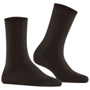 Falke Brown Cotton Rib Socks