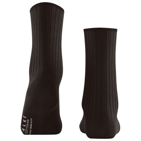 Falke Brown Cotton Rib Socks
