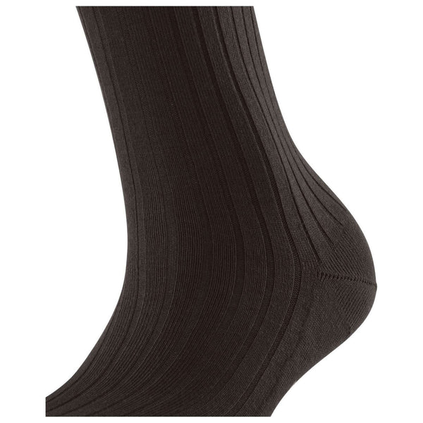 Falke Brown Cotton Rib Socks