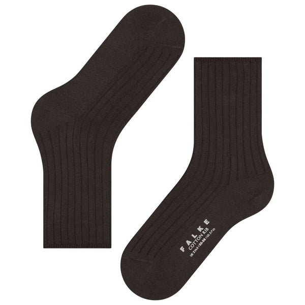 Falke Brown Cotton Rib Socks