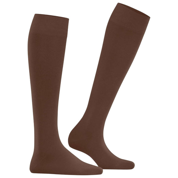 Falke Brown Cotton Touch Knee High Socks