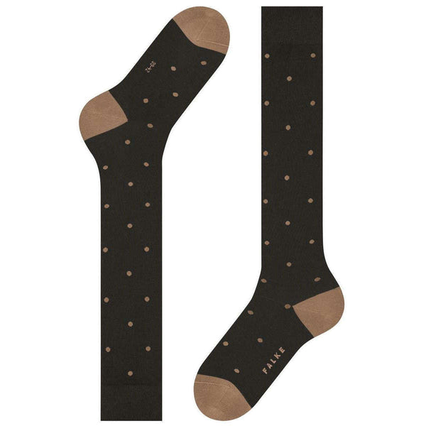 Falke Brown Dot Knee High Socks