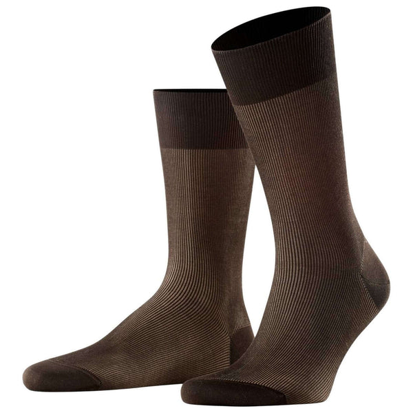 Falke Brown Fine Shadow Socks