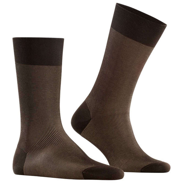 Falke Brown Fine Shadow Socks