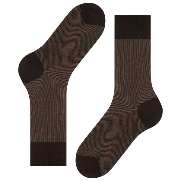 Falke Brown Fine Shadow Socks